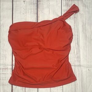 Cupshe Coral One-Shoulder Top